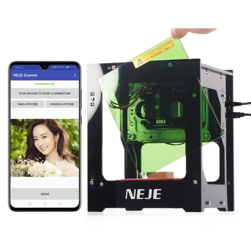 NEJE Laser Engraver 3000mW with Bluetooth and Battery